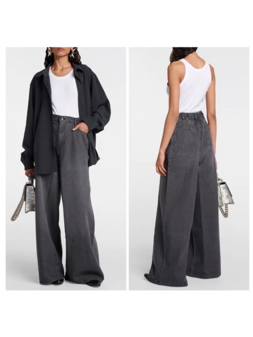 The Frankie Shop Sasha Wide Leg Jeans Size XS